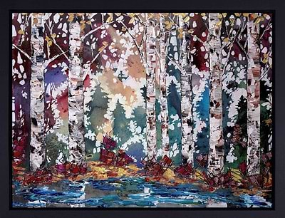 Silver Birch Forest (Framed)