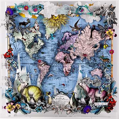 Navigators Floating Map - Polar Bear Discoveries of the world