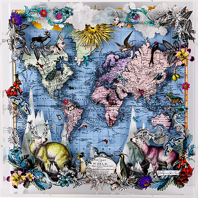 Navigators Floating Map - Polar Bear Discoveries of the world
