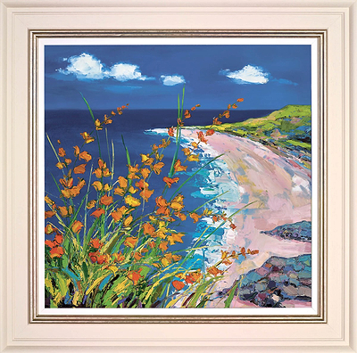 Summer Flowers by the Beach (Framed)