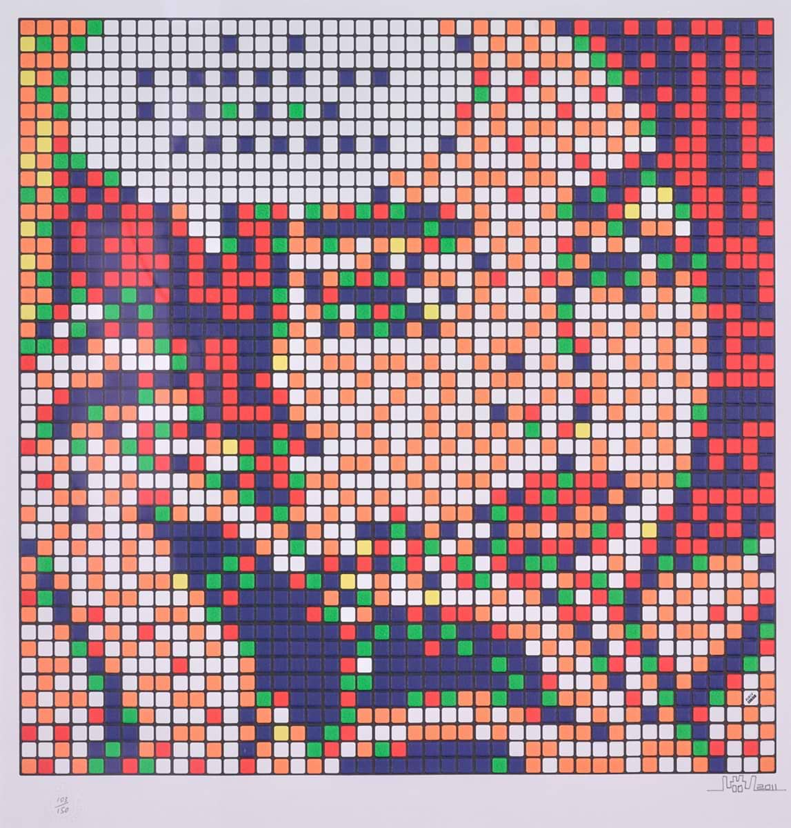 版画 INVADER Rubik Shot Red Marilyn Ed774 Invader - RUBIK SHOT RED MARILYN for Sale | Artspace