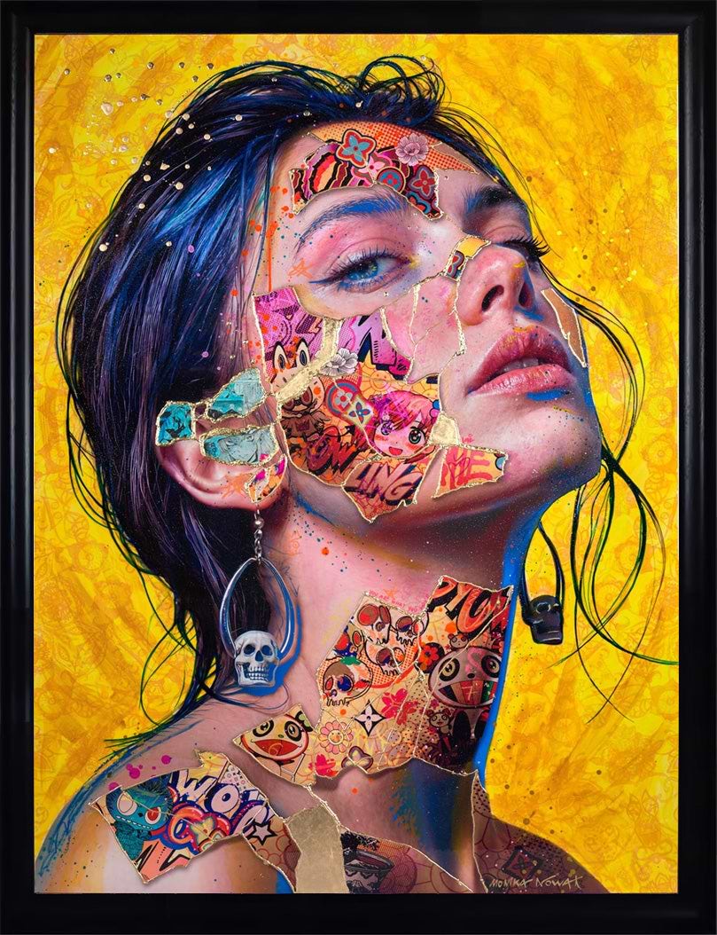 アート★美人画★キャンパス画★オリエンタル★縦700mm横500mm★used Candy Kiss | Monika Nowak – Clarendon Fine Art