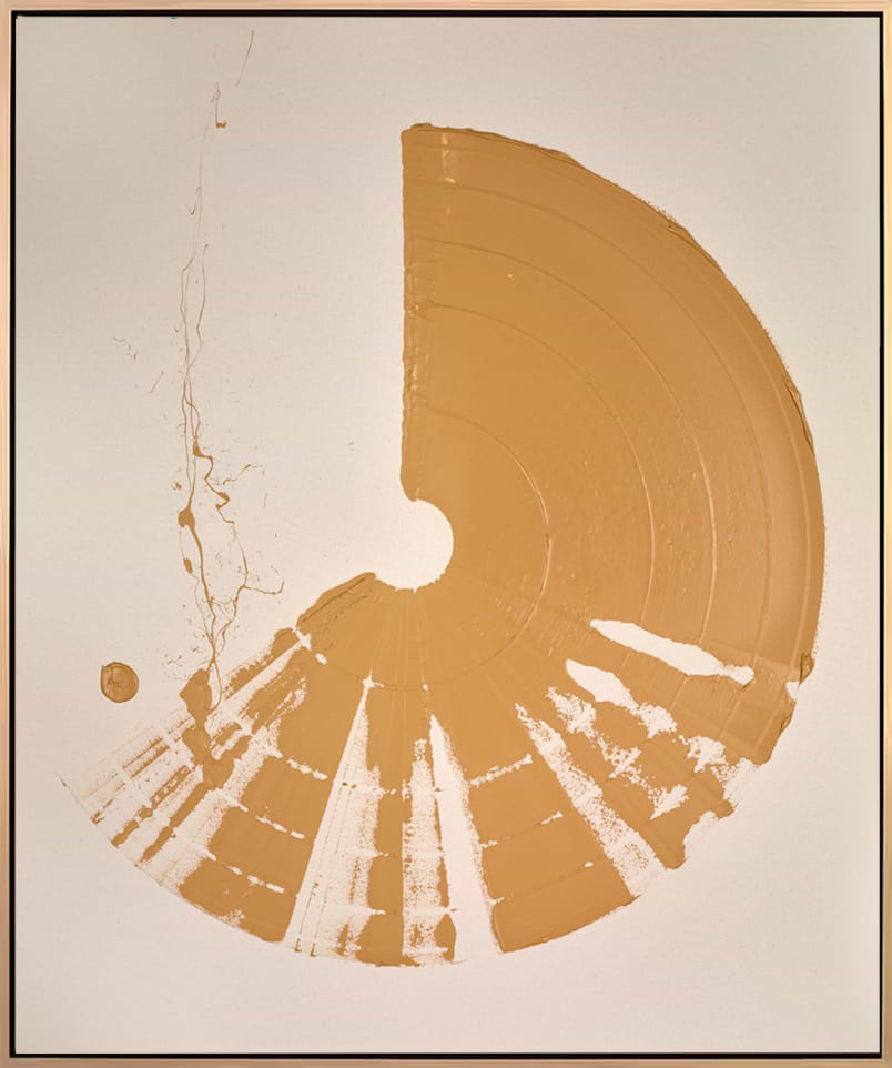 Large Brushstrokes Burnt Yellow