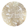 Mappa Mundi London (White On Gold)