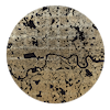 Mappa Mundi London (Black On Gold)