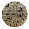 Mappa Mundi London (Black On Gold)