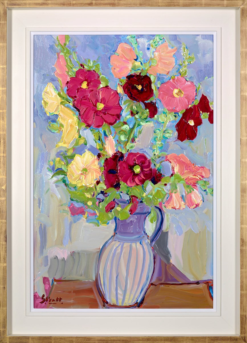 Midsummer Hollyhocks