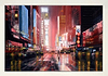 NYC Lights Glare (Framed)