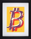 Bitcoin (Yellow) (Framed)