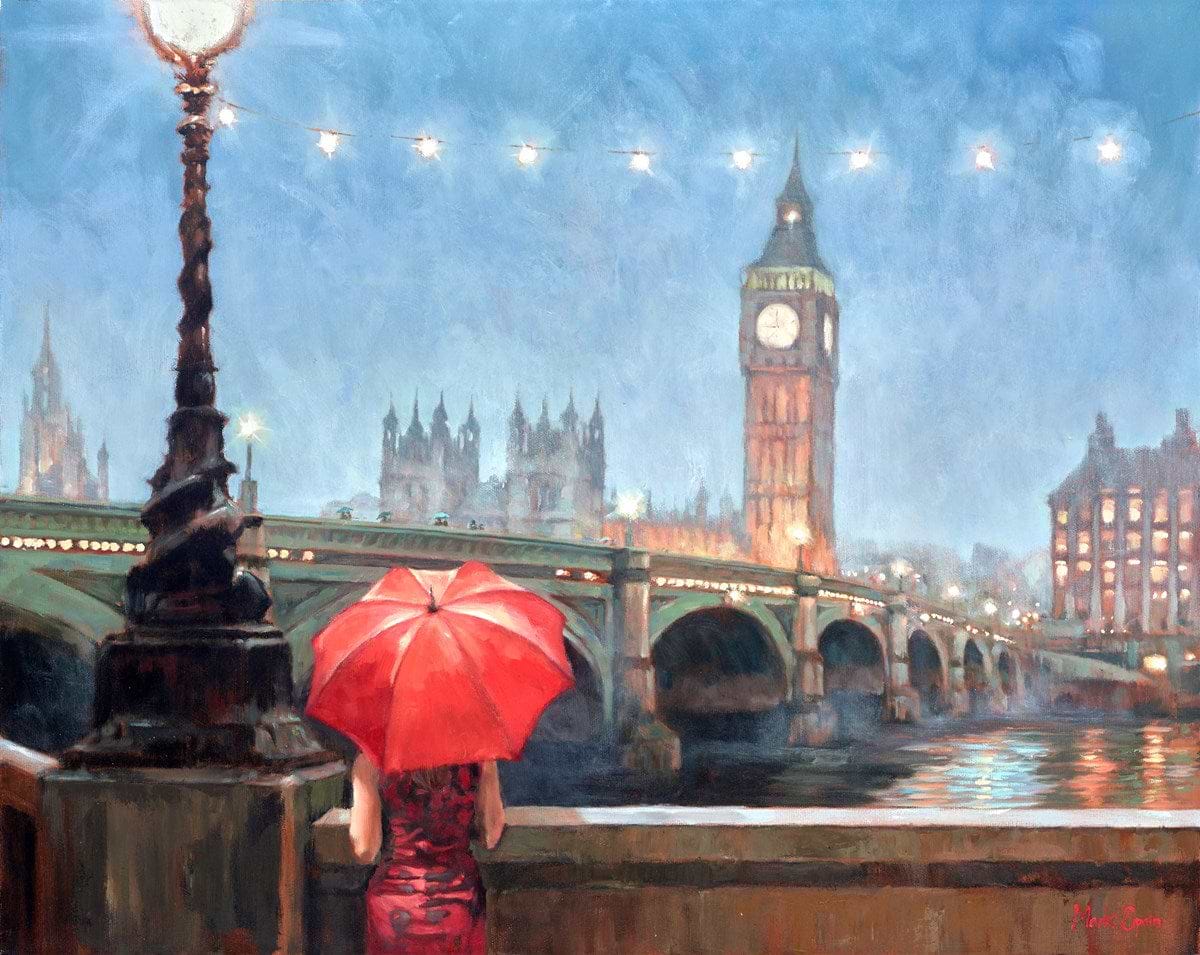 Red Umbrella At Westminster
