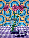 Flowers on Wallpaper