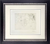 Jeune Femme au Chapeau péchant par pensée, from 347 Series 24/50 (Framed)