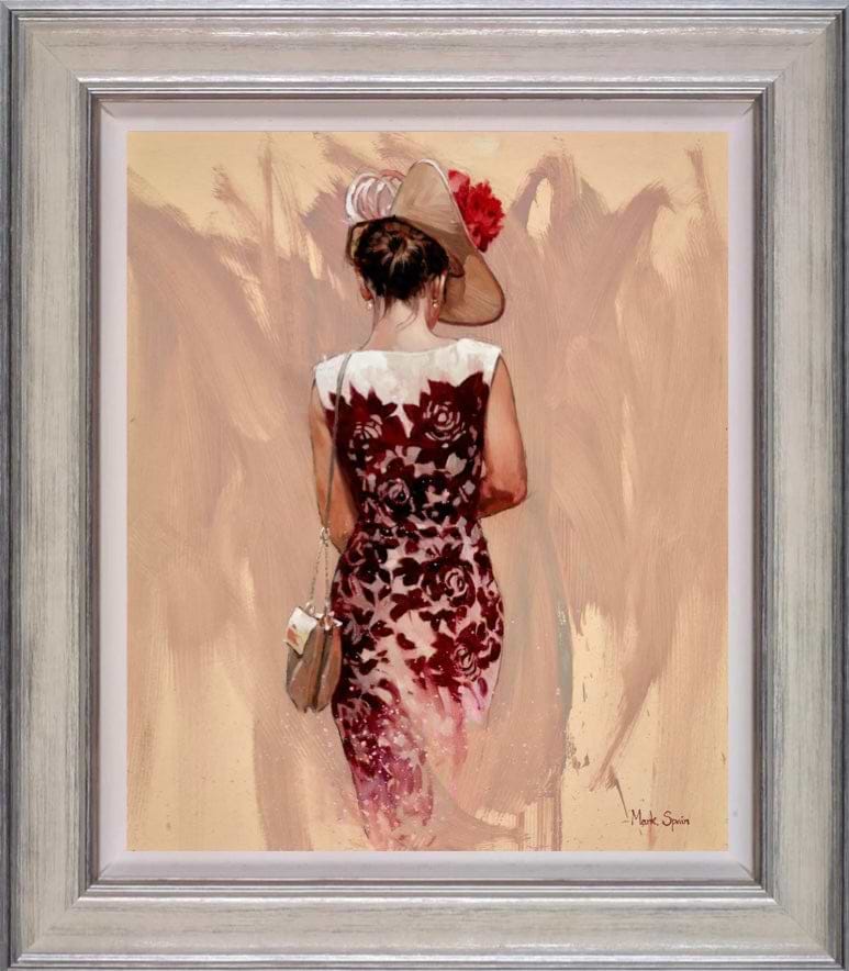 Burgandy  And White Dress Ascot Study