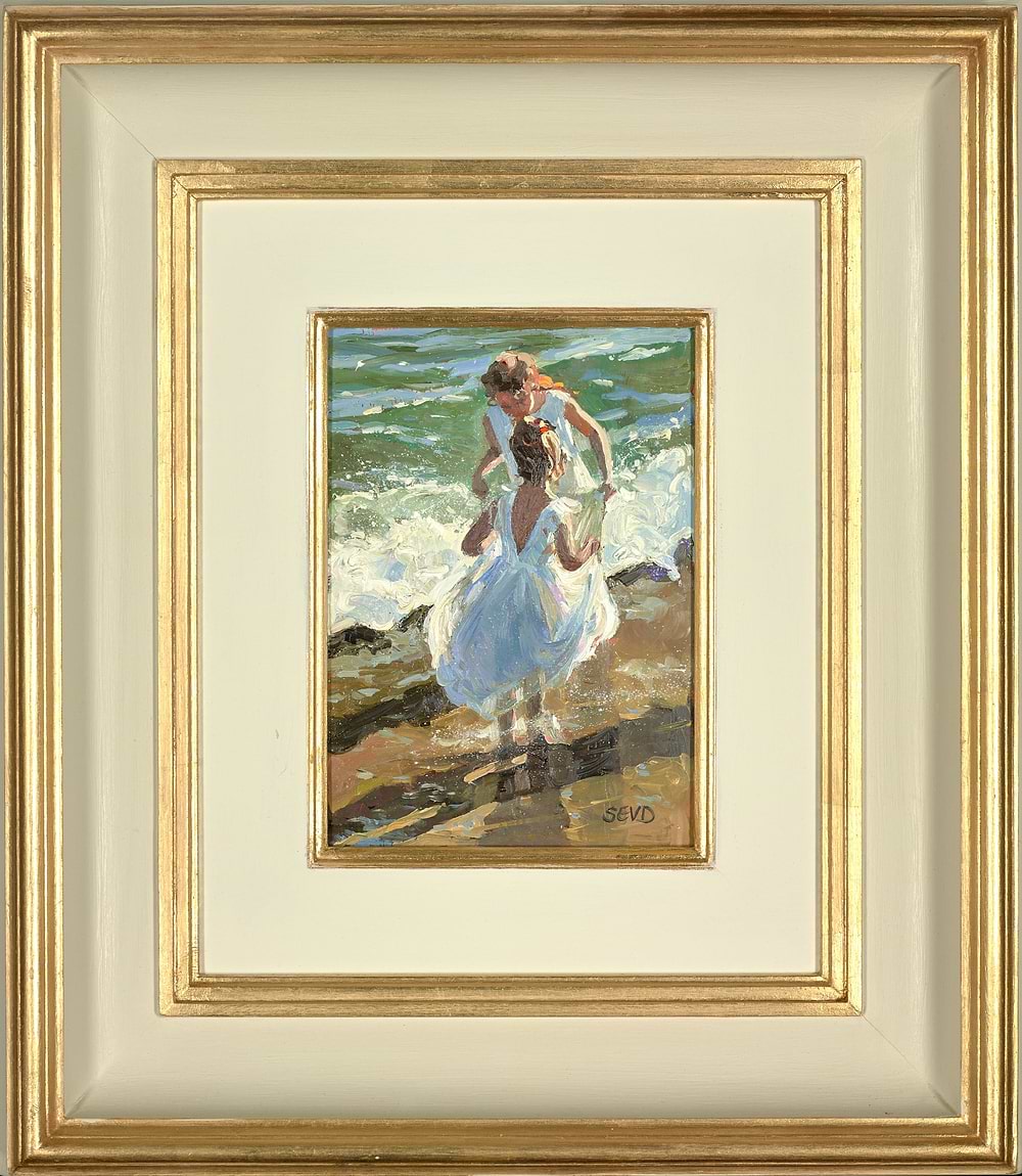 Girls Playing In The Surf