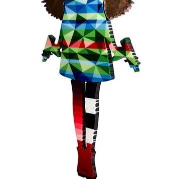 Angel Cake - Med Striped Geo