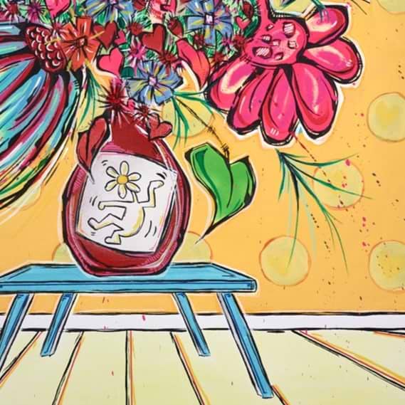 Dancing Flowers And Haring
