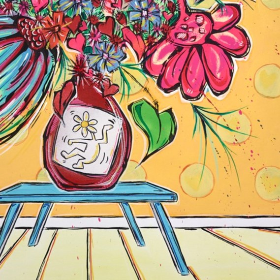 Dancing Flowers And Haring