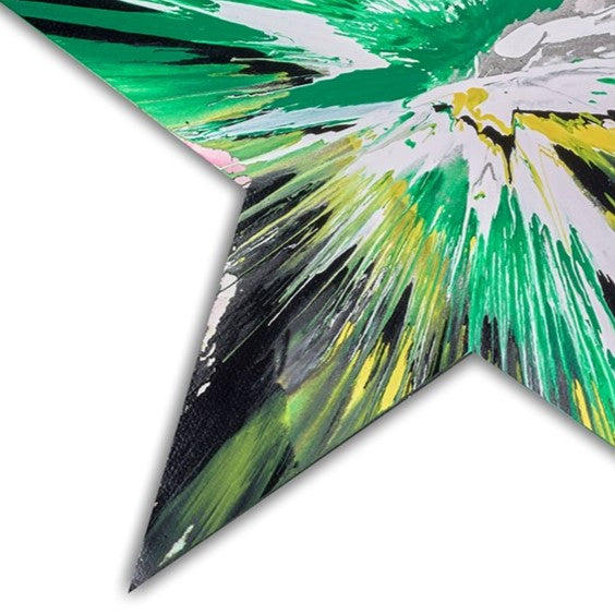 Star Spin Painting Green