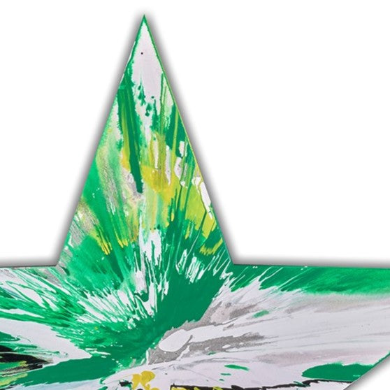 Star Spin Painting Green