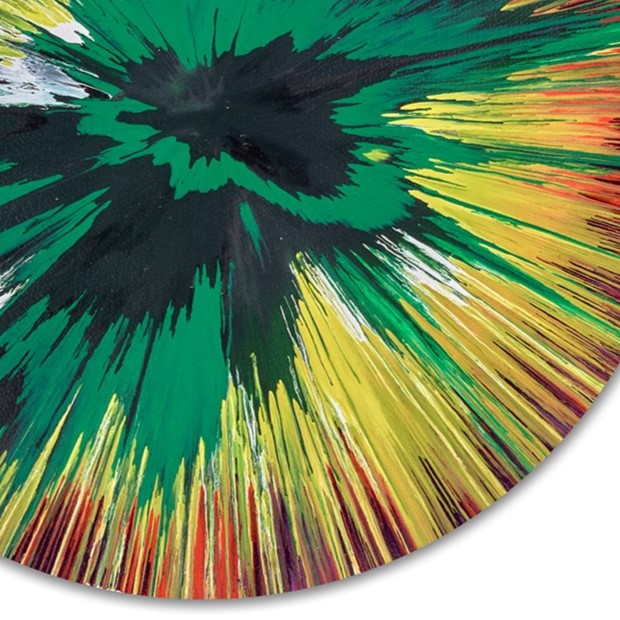 Circle Spin Painting Green
