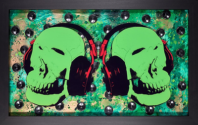 Music Lover-Double Skulls (Green)