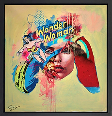 Mashup - Blondie / Wonder Woman / Warhol (Framed)