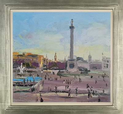 Winter Afternoon, Trafalgar Square (Framed)