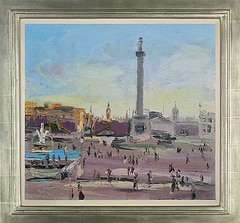 Winter Afternoon, Trafalgar Square (Framed)