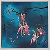 Bees and Orchids (Framed)