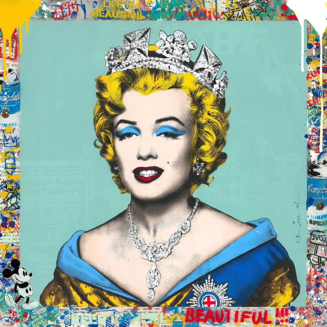 Queen Marilyn - Blue | Mr. Brainwash – Clarendon Fine Art