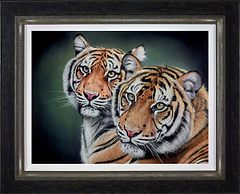 Tigers Together (Framed)