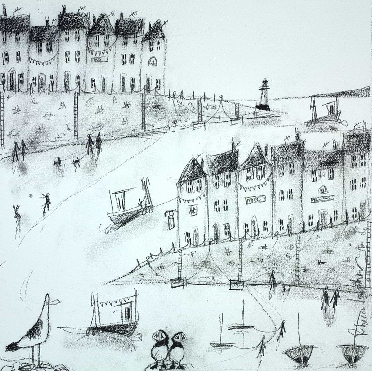 Walks Along The Harbour Sketch