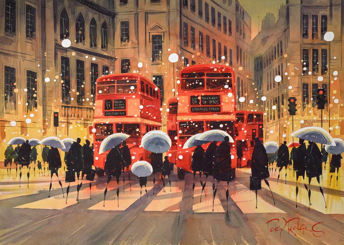 Red Lights And Buses - London