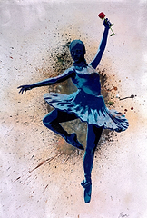Ballerina Rose (blue & silver)