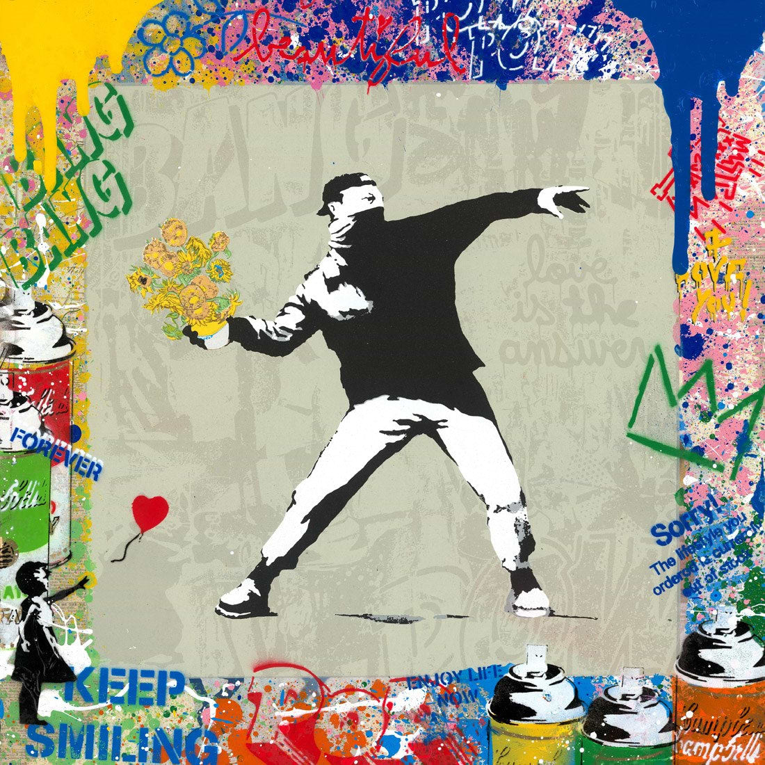 Banksy Flower Thrower