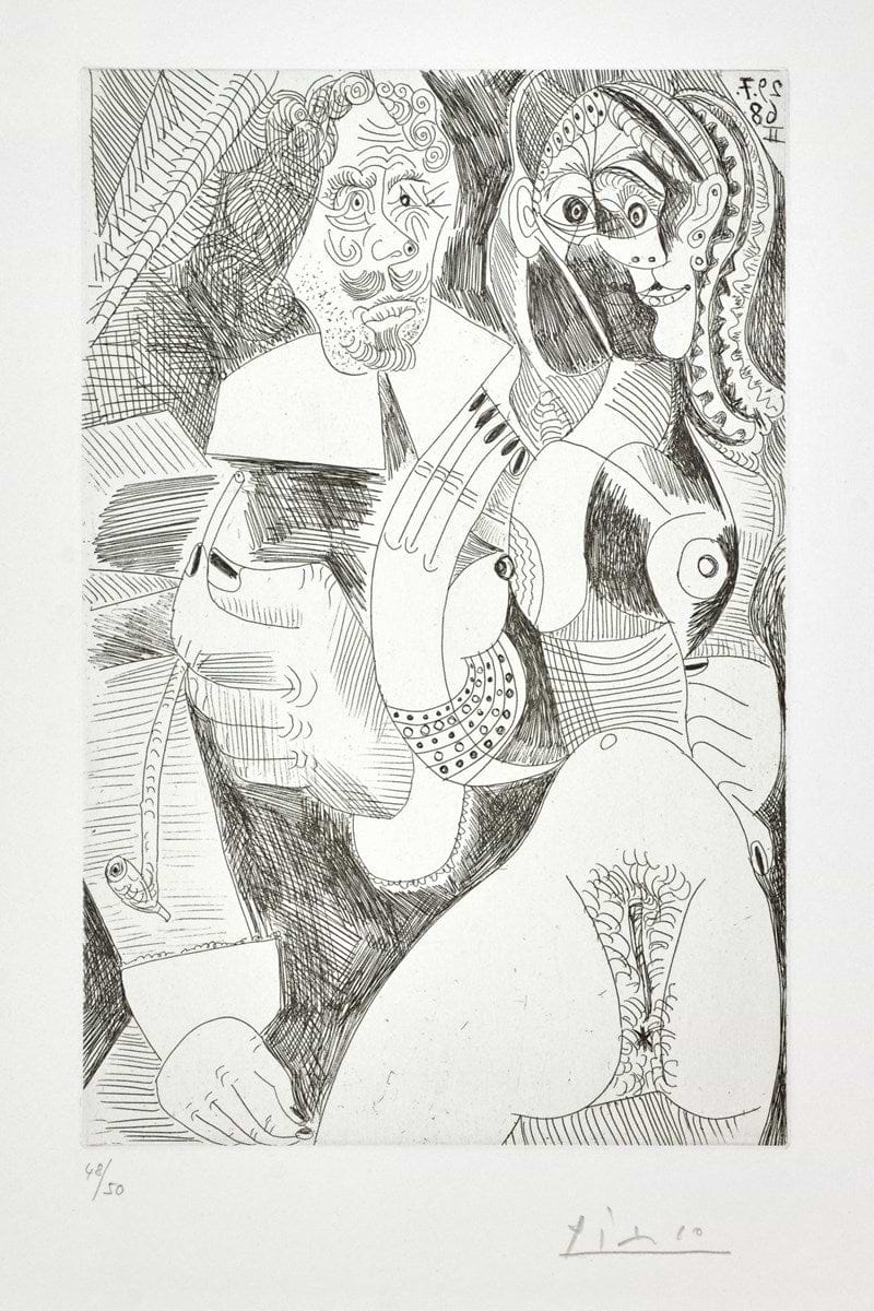 Homme Rembranesque À La Pipe Et Courtisane, From Séries 347