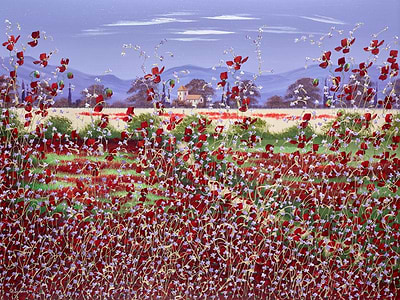 Bluebells and Poppies VI