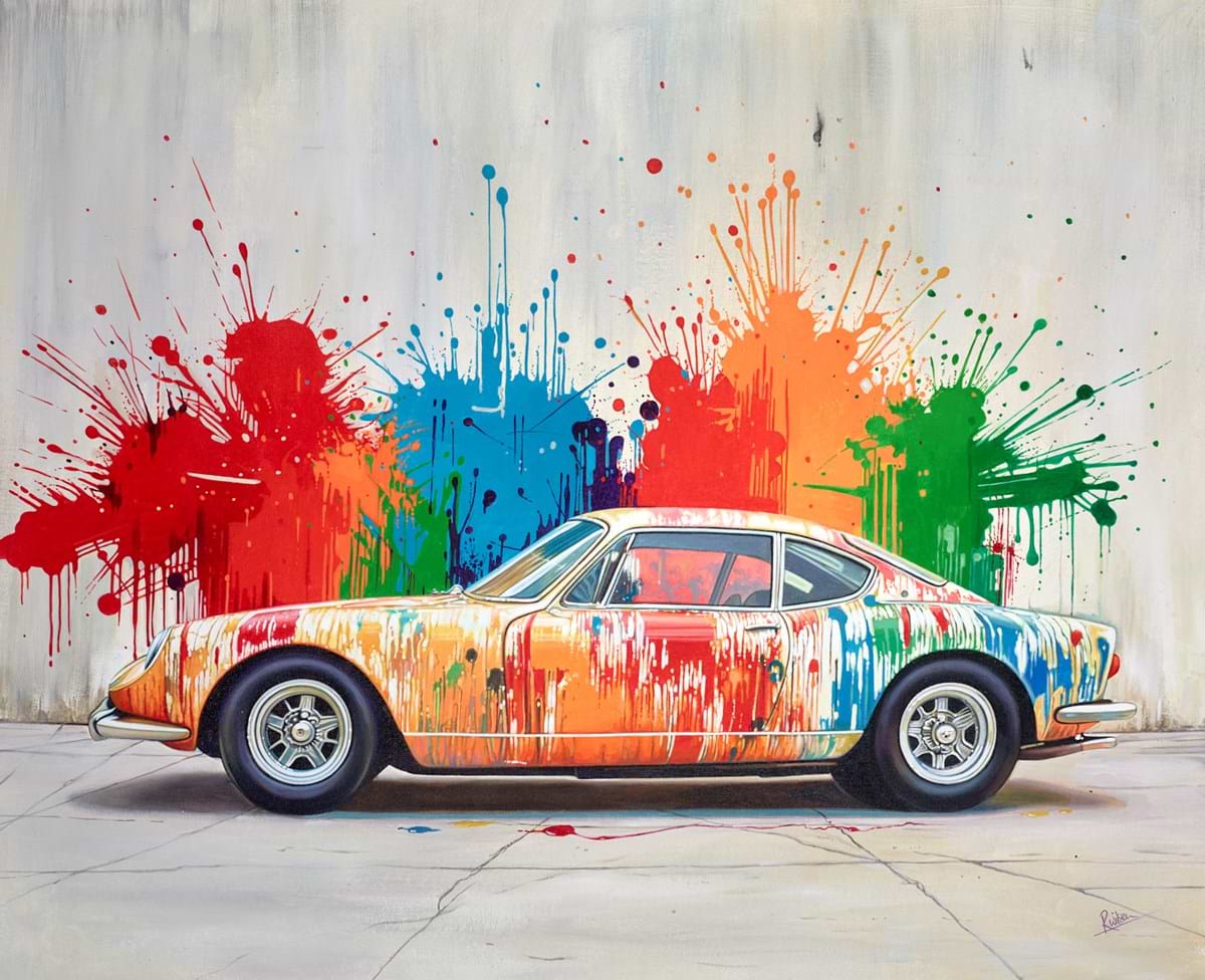 Splash Style 1958 Ferrari 258 SWB | Roz Wilson - Clarendon Fine Art