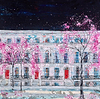 Red Doors and Blossom