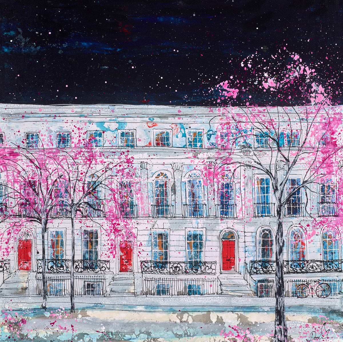 Red Doors And Blossom