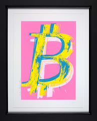 Bitcoin (Pink) (Framed)