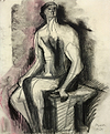 Seated Figure on Bench 1958-1959