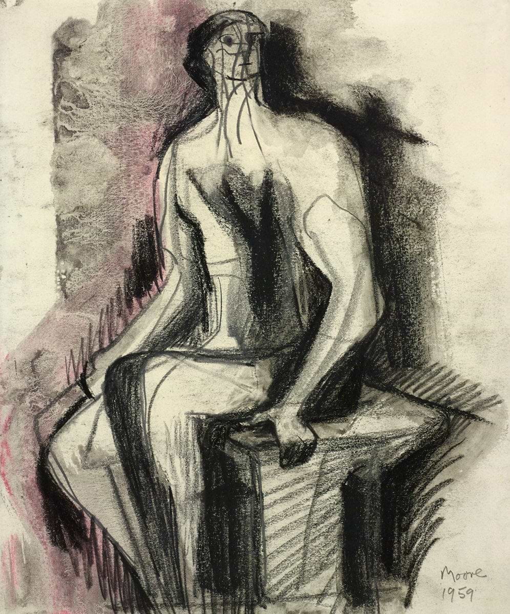 Seated Figure On Bench 1958-1959