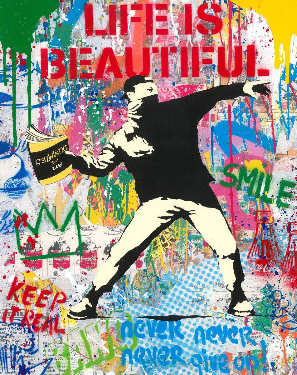 Banksy Thrower | Mr. Brainwash - Clarendon Fine Art