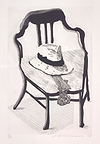 Panama Hat with Bow Tie on a Chair