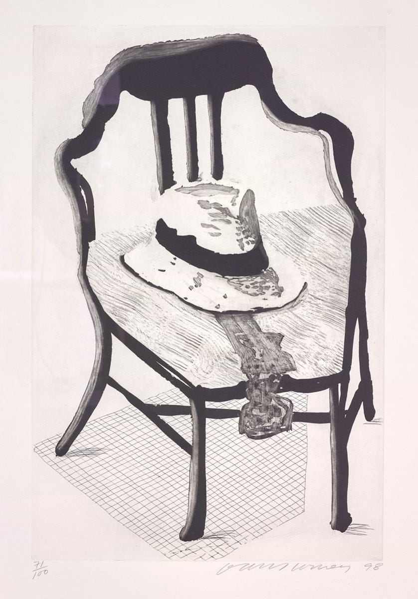 Panama Hat With Bow Tie On A Chair