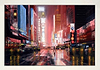 NYC Lights Glare (Framed)