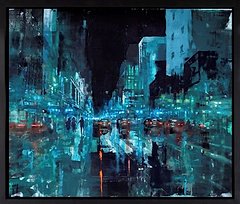 New York Midnight in the City XVIII (Framed)