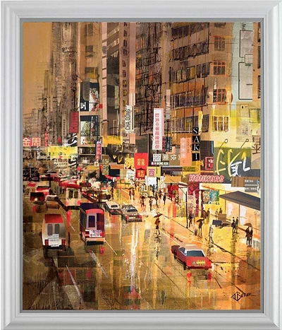 Rain Painted Streets (Framed)