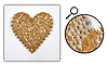Butterfly Heart (Gold and Orange)